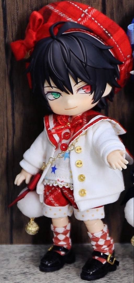 オビツ11 1/12 ドール 制服　赤　チェック柄　レッド　6点　　セット