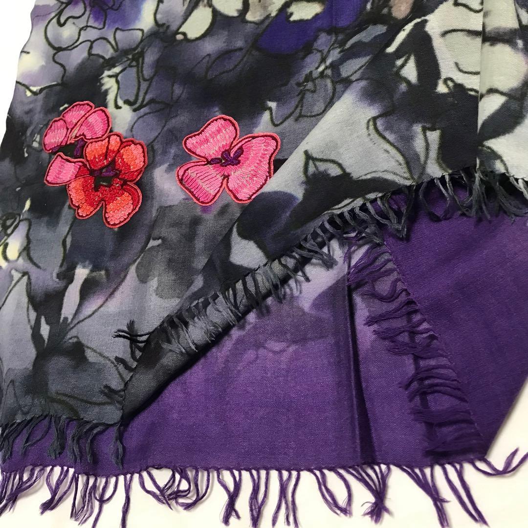 ターラブランカ　未使用　シルクウール　刺繍+染め　maid in India