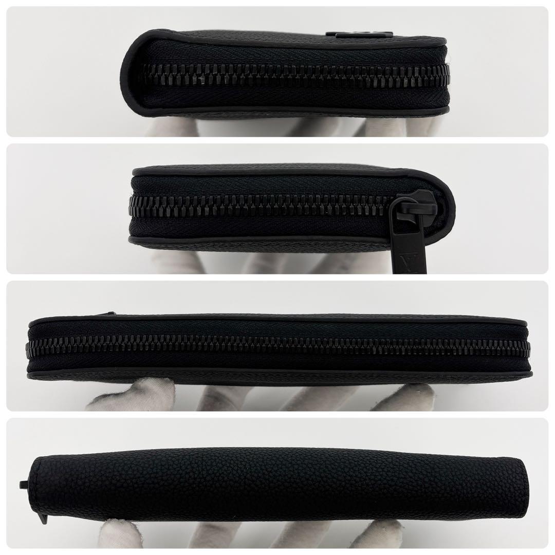 【超美品】ルイヴィトン アエログラム ジッピー ヴェルティカル 長財布 黒