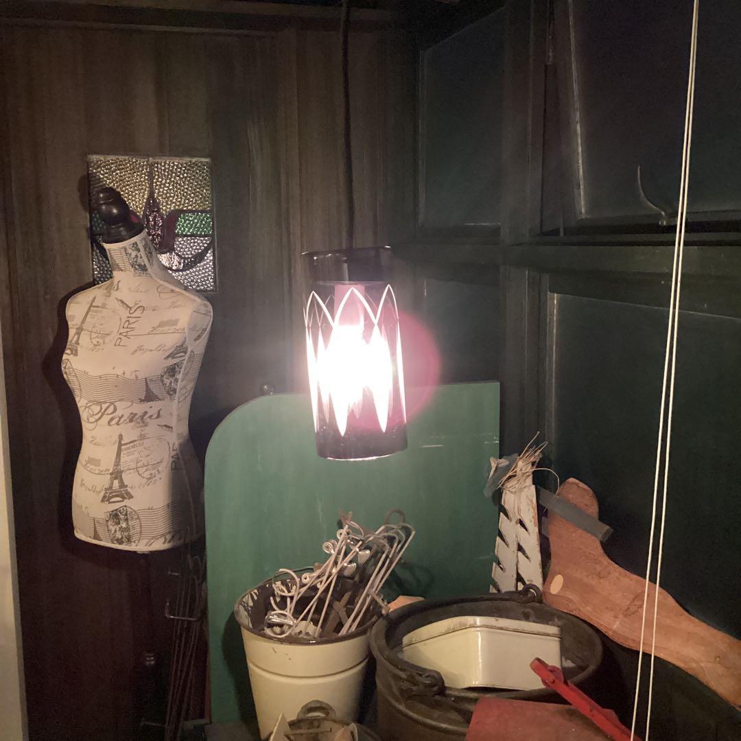 未使用　イデーIDEE　江戸切子　ペンダントライト