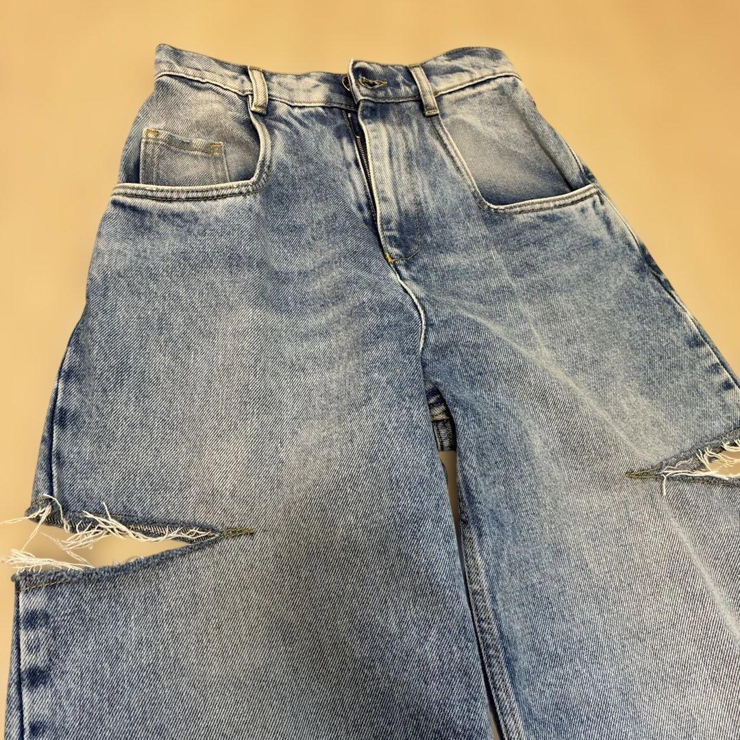 メゾンマルジェラ　Maison Margiela スラッシュデニムパンツ36