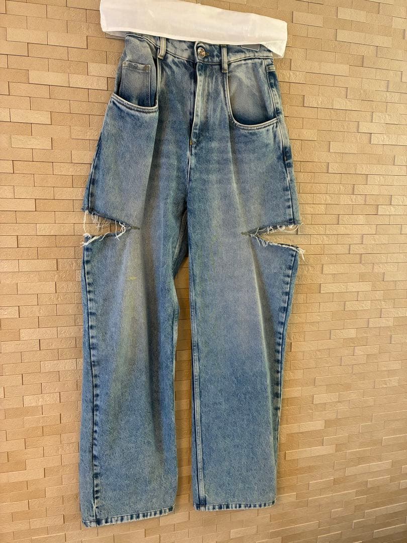 メゾンマルジェラ　Maison Margiela スラッシュデニムパンツ36