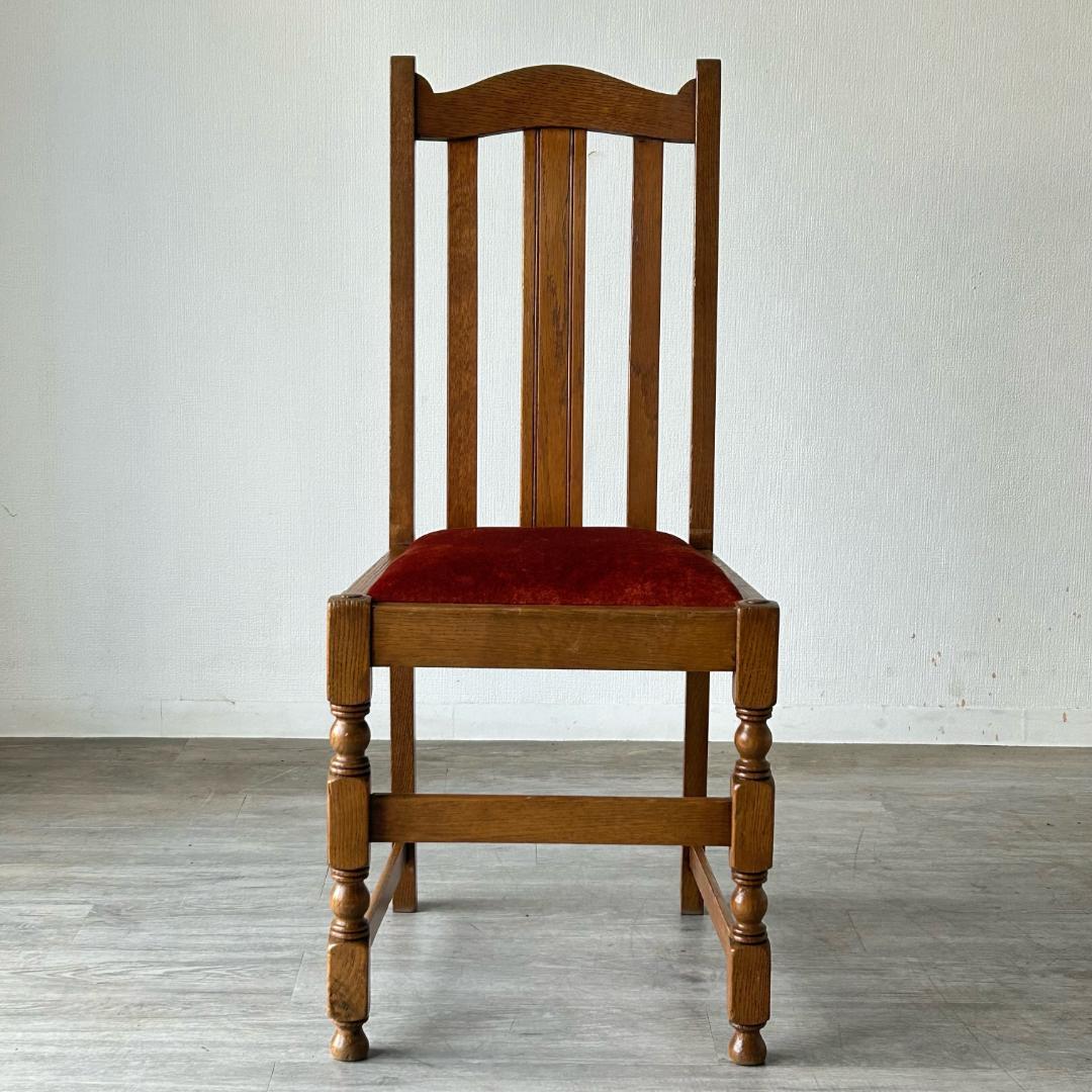イギリス アンティーク 家具 ダイニング チェア オーク　椅子 英国 401A2