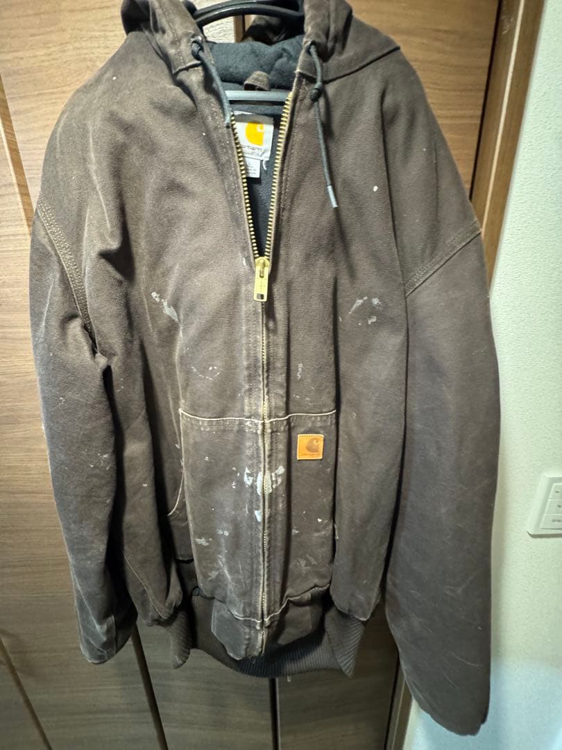 【古着】Carhartt アクティブジャケット　ダークブラウン L