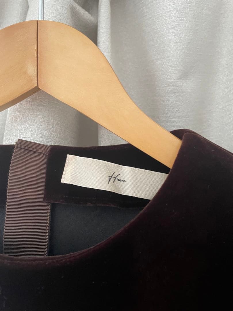 heve ベロア バブリーBL ブラウス チョコレート