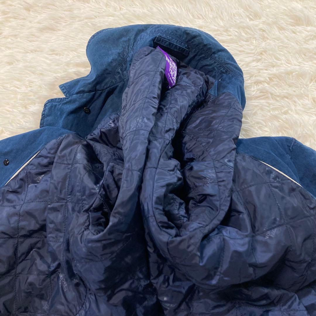 ノースフェイス パープルレーベル ビームス別注 インディゴステンカラーコート M