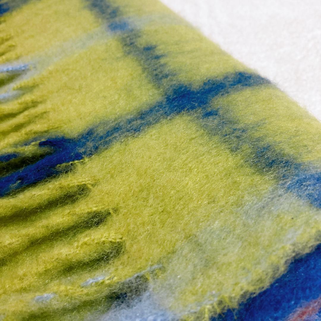 【新品】Vivienne Westwood チェック柄フリンジマフラー ブルー