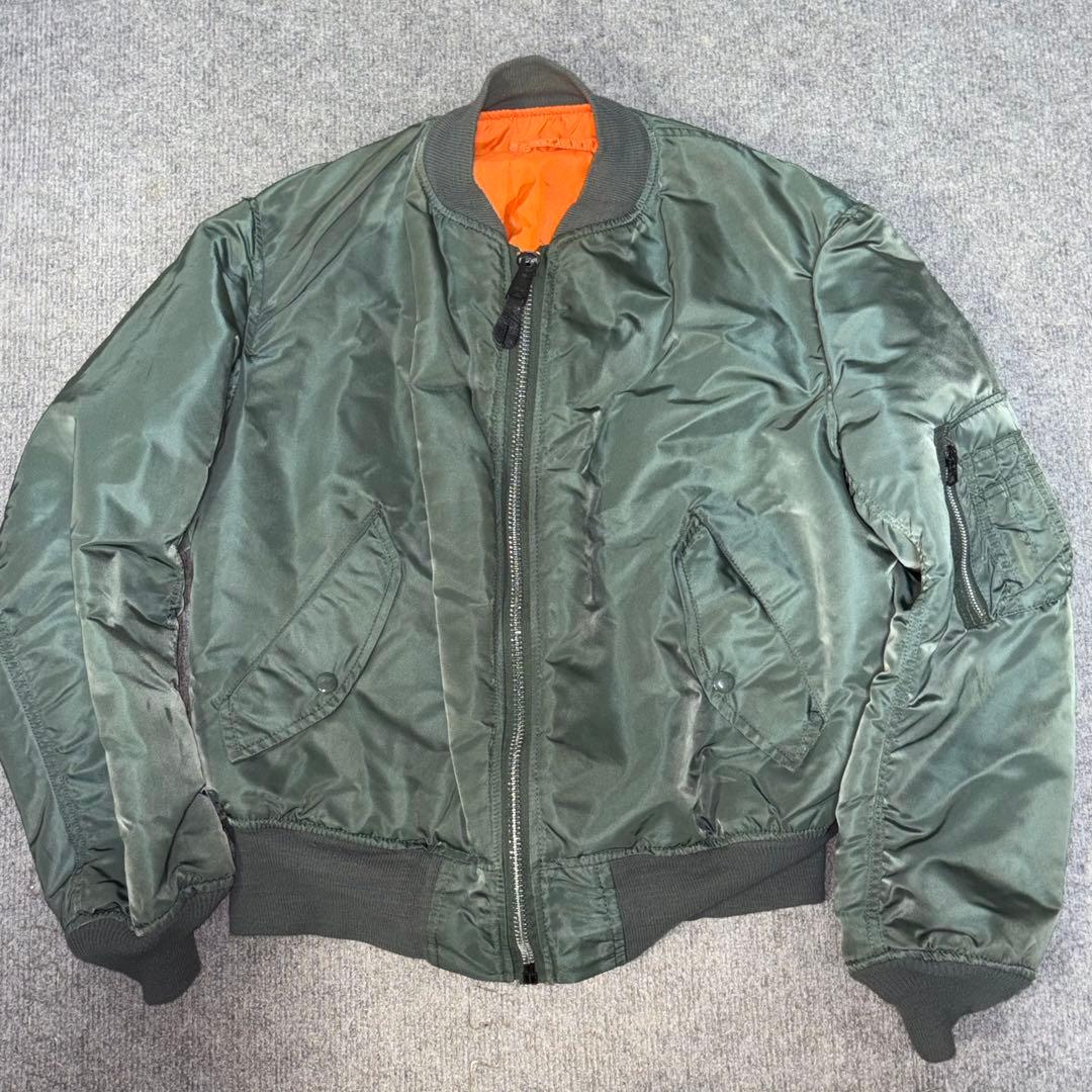 【USA製90s】【極美品✨️】ALPHA INDUSTRIE ma-1 カーキ