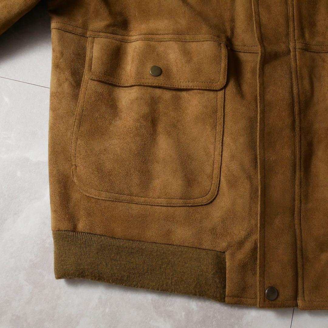 ユーロ A2 スエードレザージャケット キャメル XL