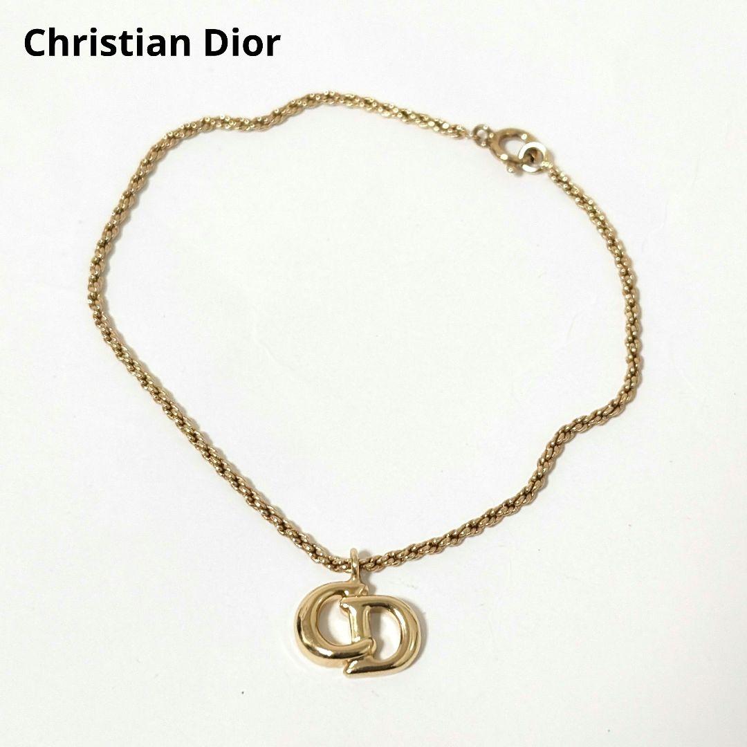 美品　クリスチャンディオール　ブレスレット　ロゴ　チェーン　ヴィンテージ