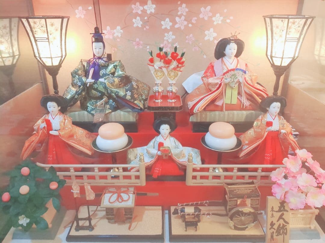 お値打ち 久月 雛人形 ひな祭り ガラスケース入り オルゴール付き