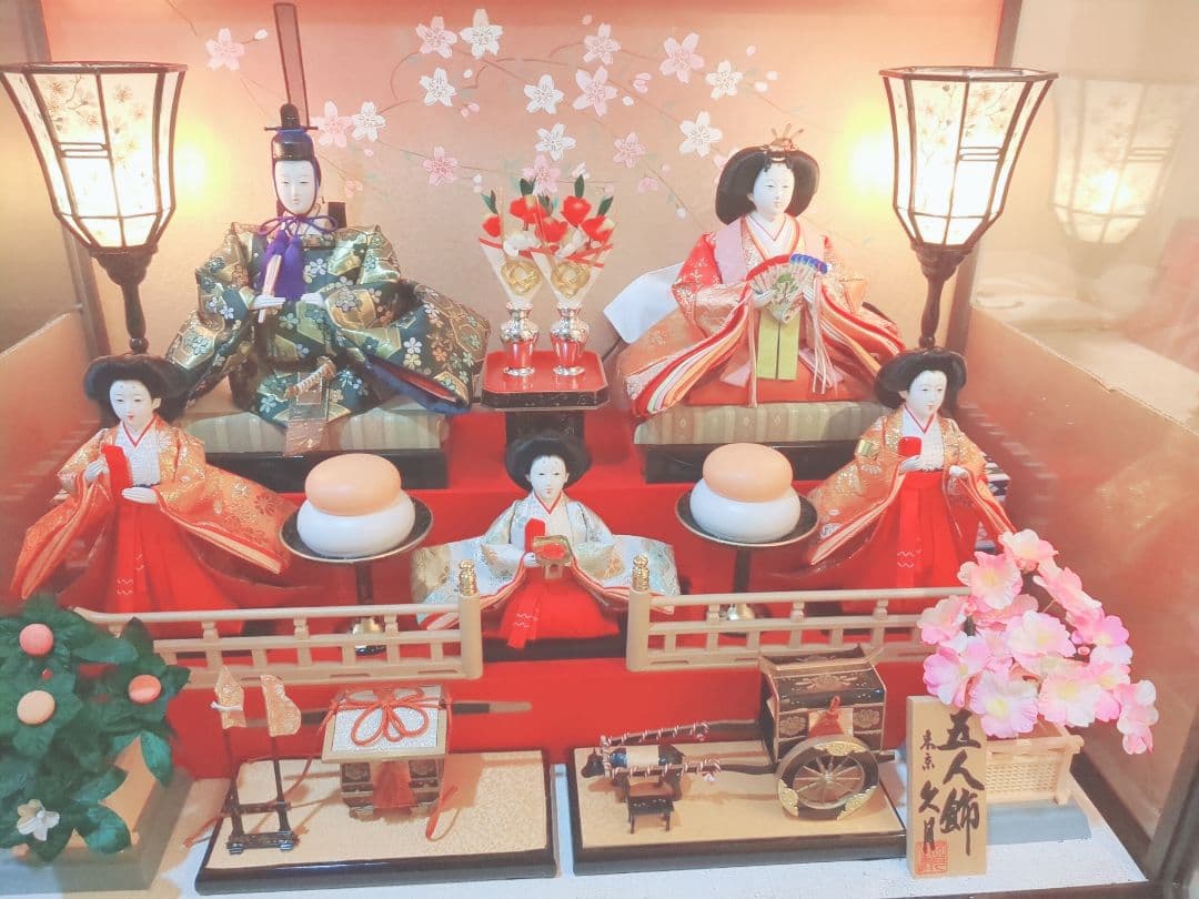 お値打ち 久月 雛人形 ひな祭り ガラスケース入り オルゴール付き