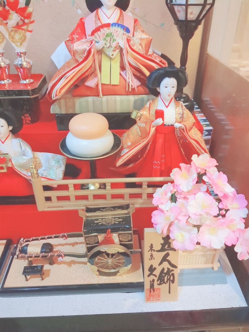 お値打ち 久月 雛人形 ひな祭り ガラスケース入り オルゴール付き