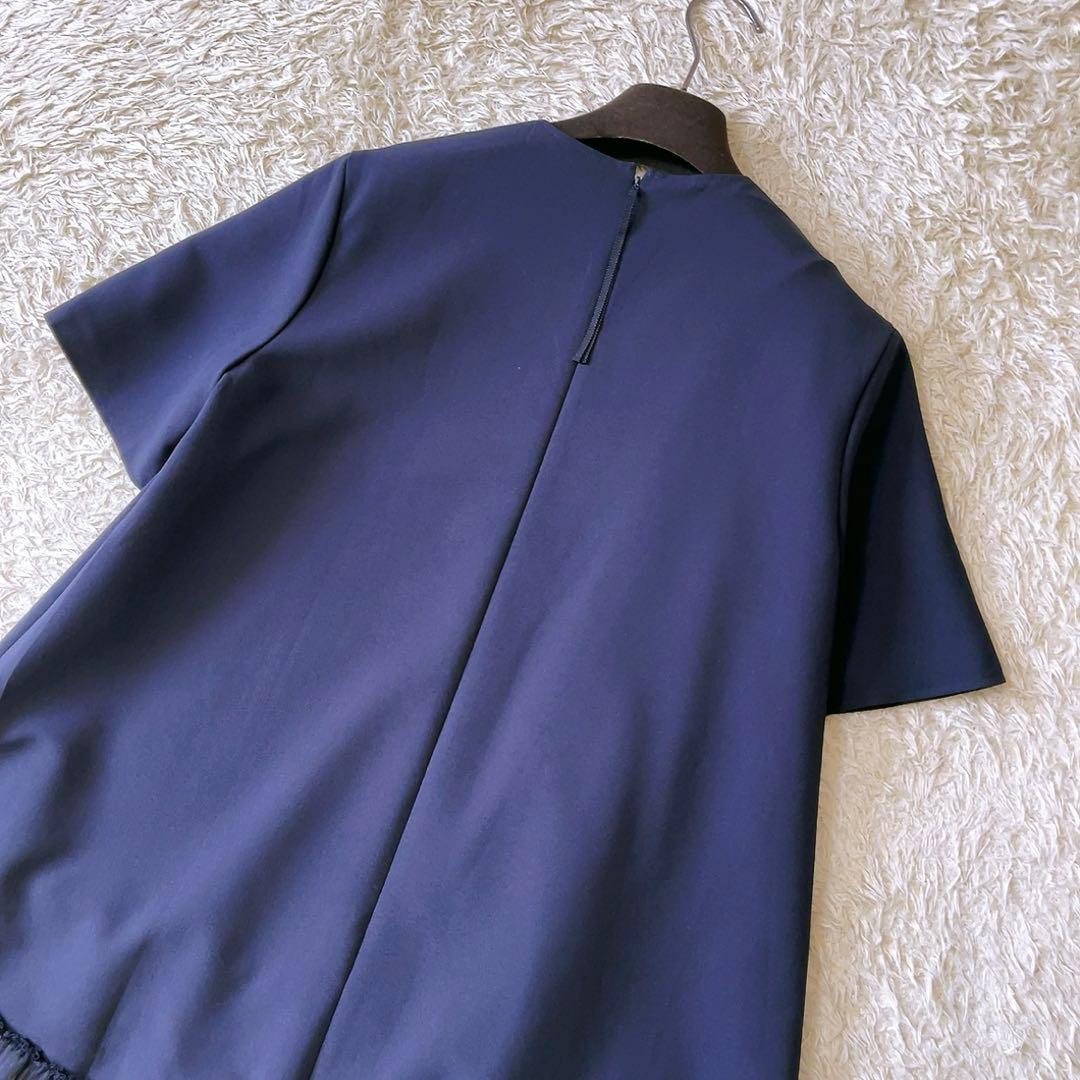 ADEAM アディアム 23年製　シフォンヘムブラウス プリーツ　フォクシー　S