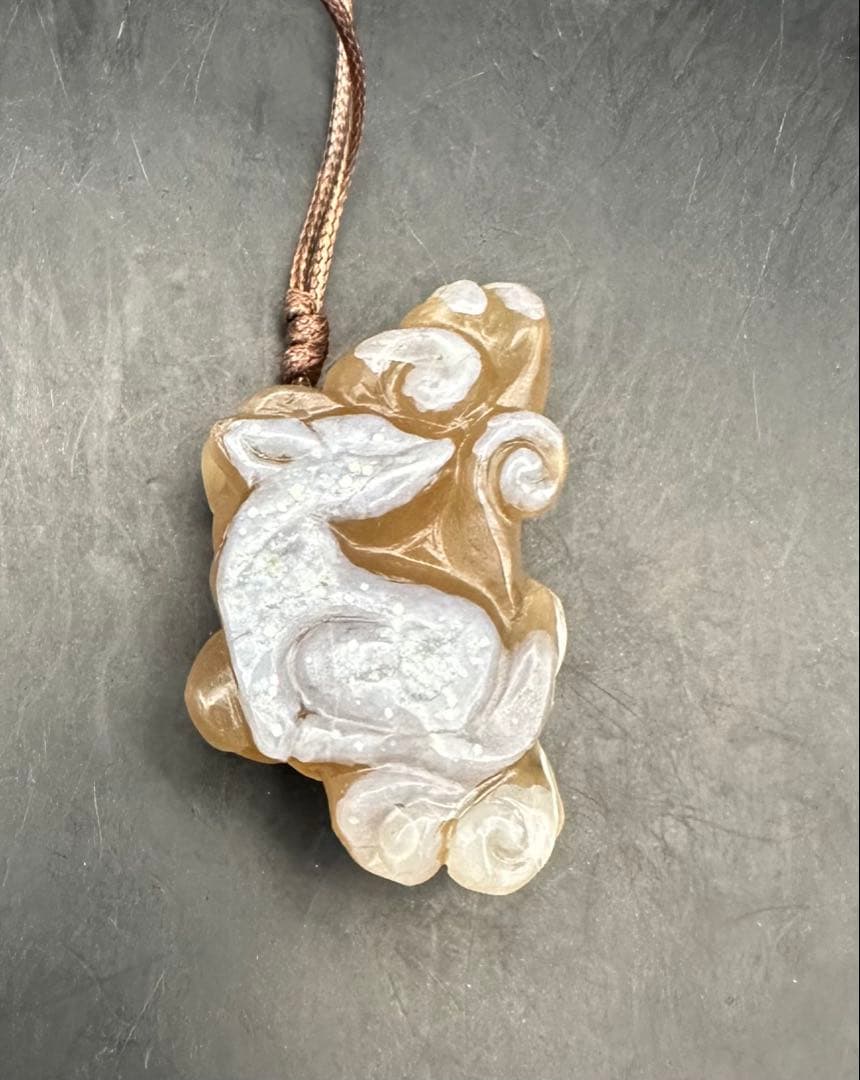 2026.1.8no.2雪卧桜花九尾狐　新潟阿賀野産煙瑪瑙