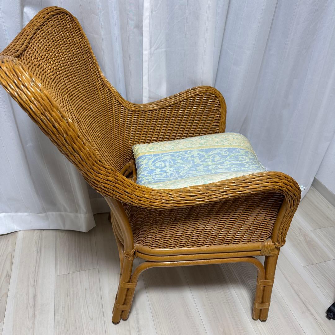 美品　アンティークレトロ品　ラタンチェア