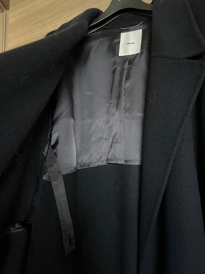 最終値下げ　ebure カシミヤ混ロングコート