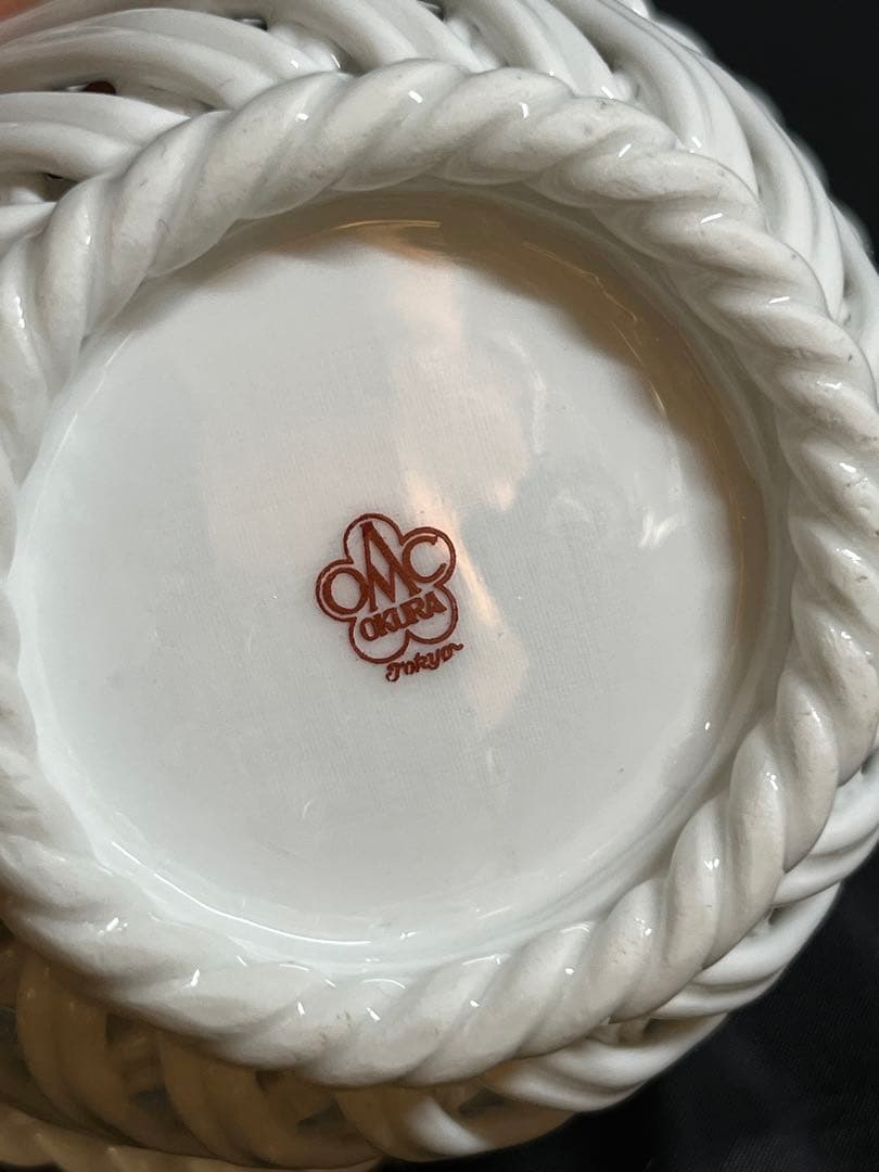 puppy 大倉陶園 ミニ バスケット 小物入れ