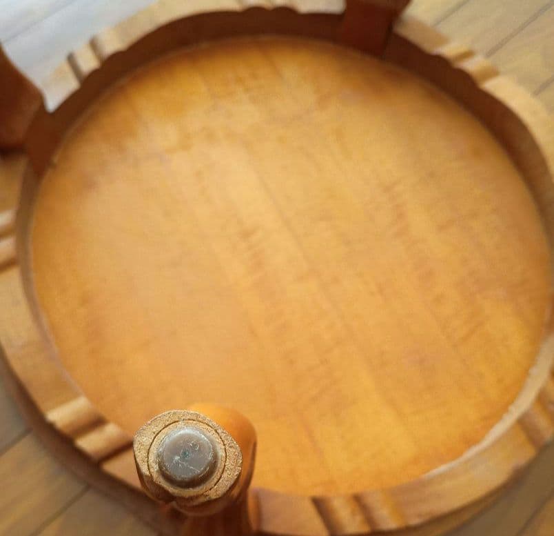 象嵌加工　イタリア製猫足　木製テーブル