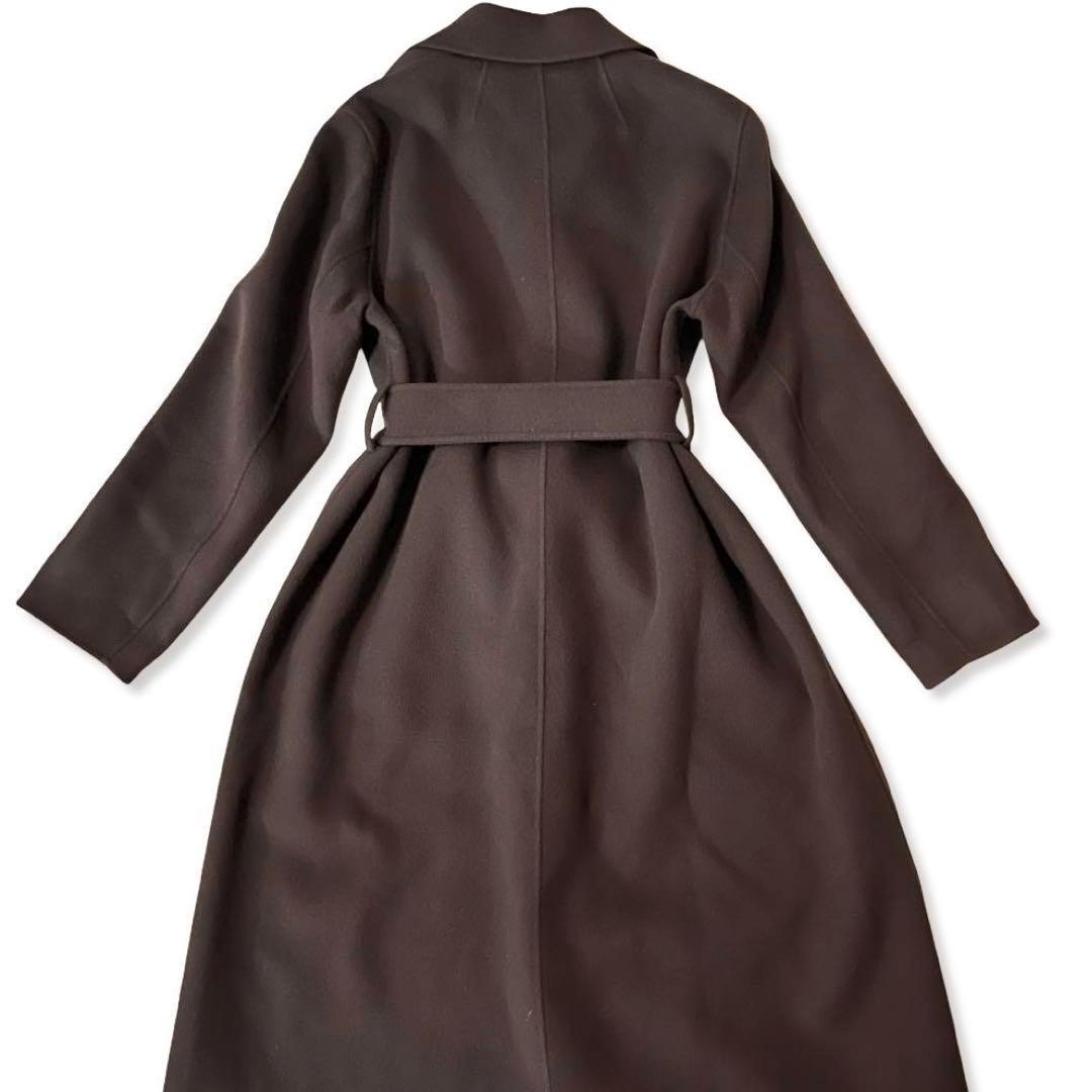 【美品】ICB ウールカシミヤ ガウン ロングコート ブラウン M ゆったり