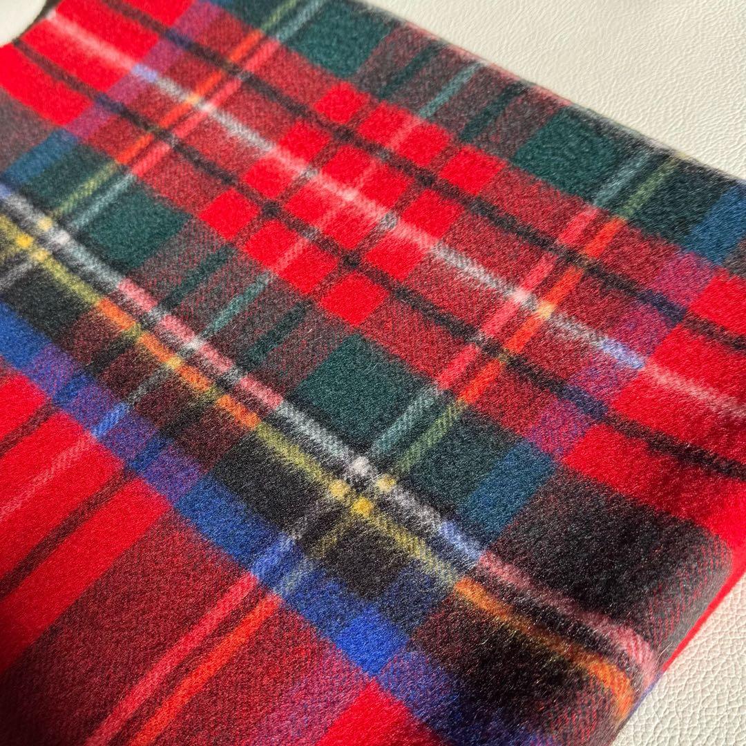 美品　ジョンストンズ　大判　ストール　マフラー　カシミヤ　ロイヤルスチュワート