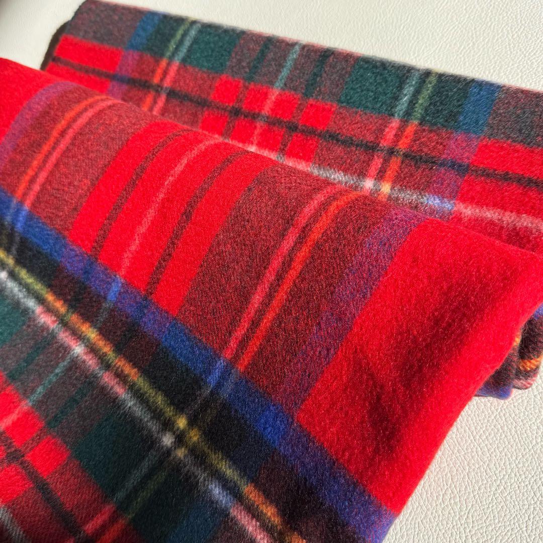 美品　ジョンストンズ　大判　ストール　マフラー　カシミヤ　ロイヤルスチュワート