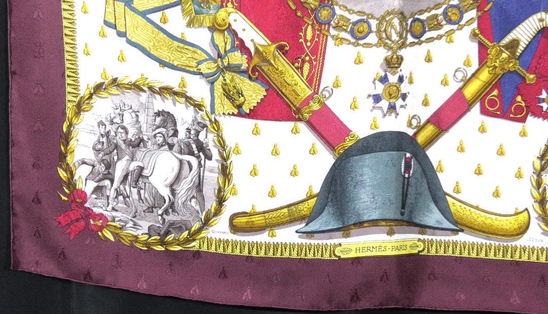 美品　HERMES エルメス　大判スカーフ　カレ90　 D359