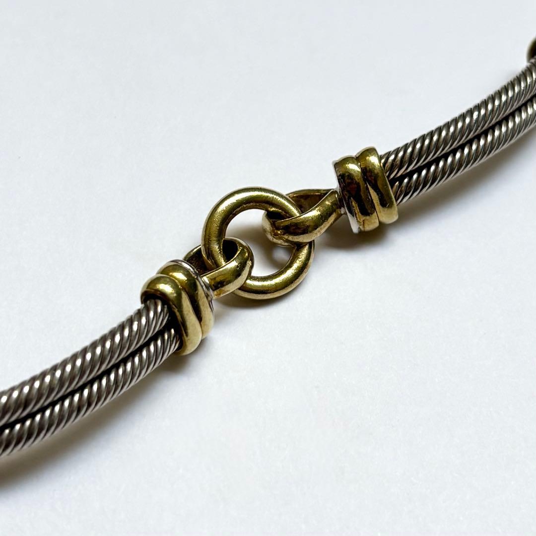 【1/25迄SALE❗️】メキシコ製 ロープノットリンクブレス 925＆brass