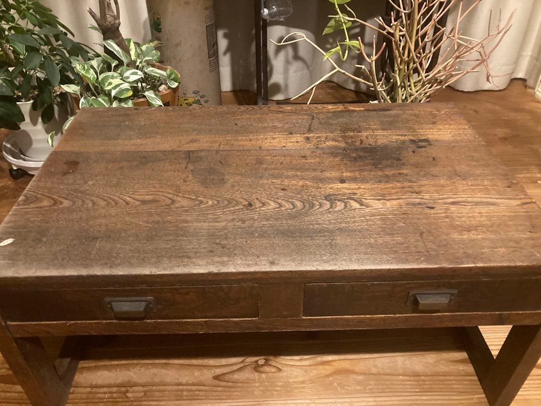 昭和レトロ　木製文机　ローテーブル　15