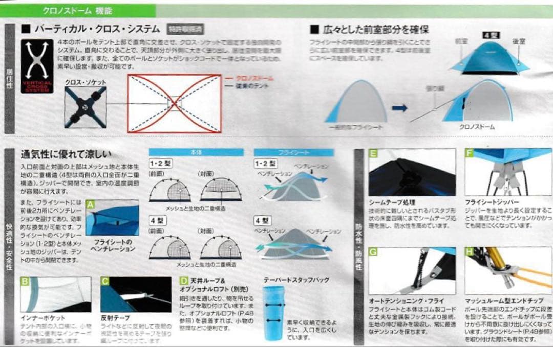montbell モンベル　クロノスドーム 2型　オレンジ　テント　2人