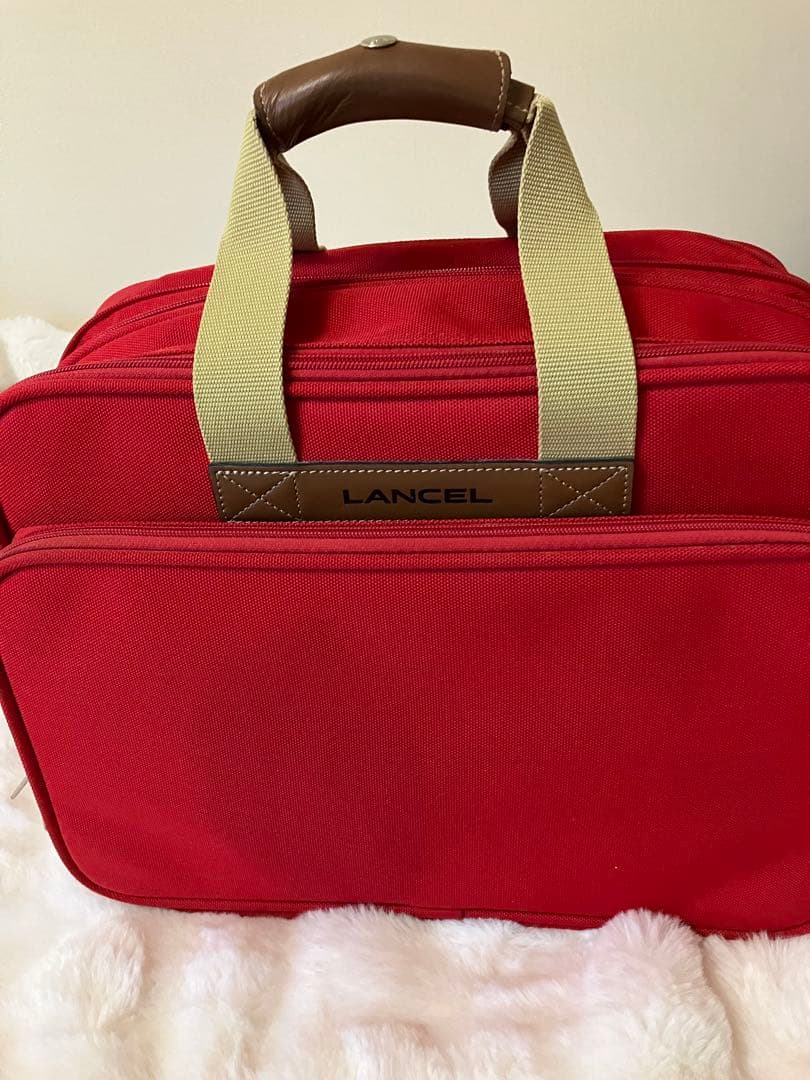 お値下げ　帆布トランクケース　赤　ランセル