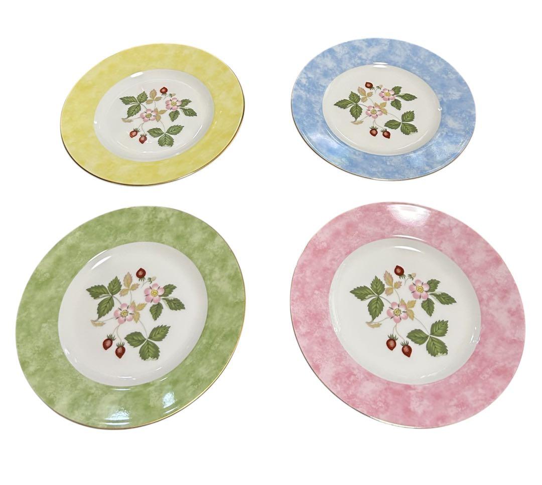 ウェッジウッド ワイルドストロベリー フルリムプレート 4枚