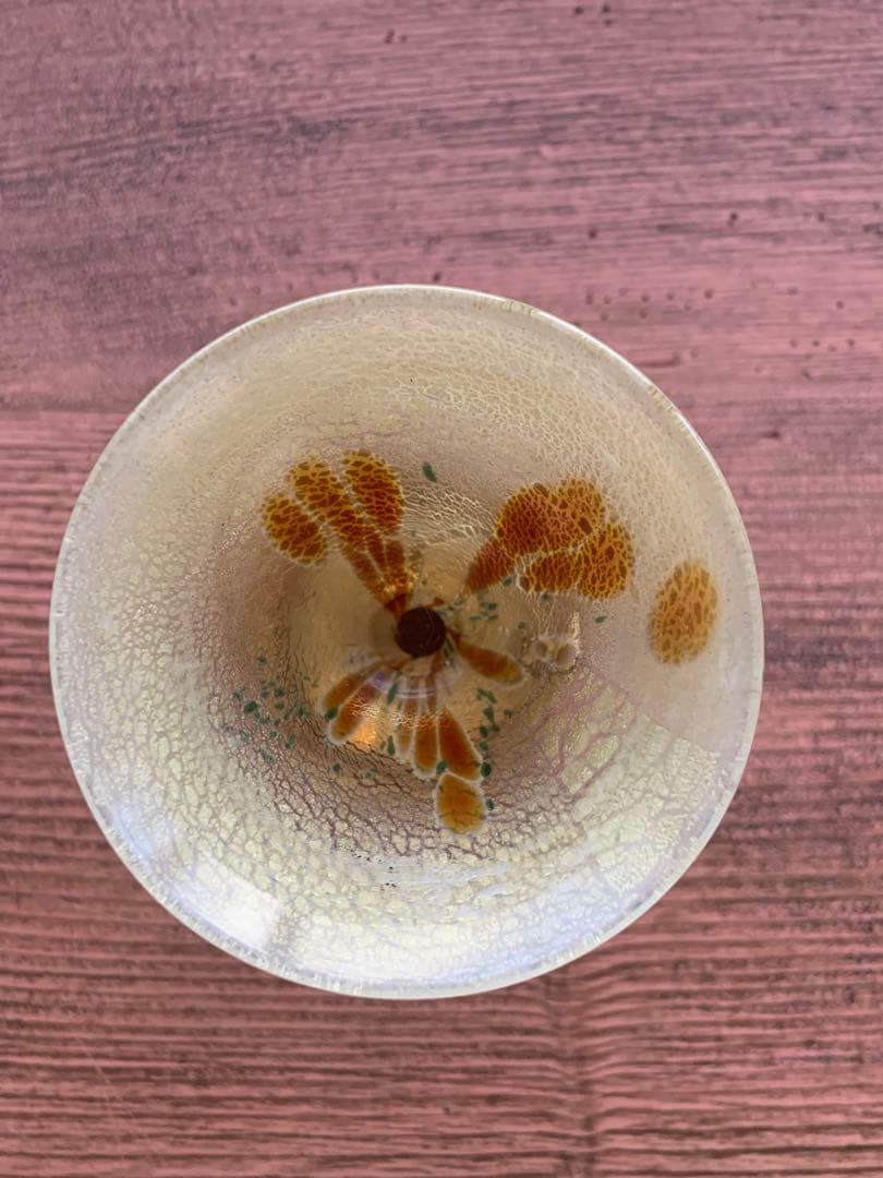 元木貴信さん作　ガラス金箔おちょこ2客セット