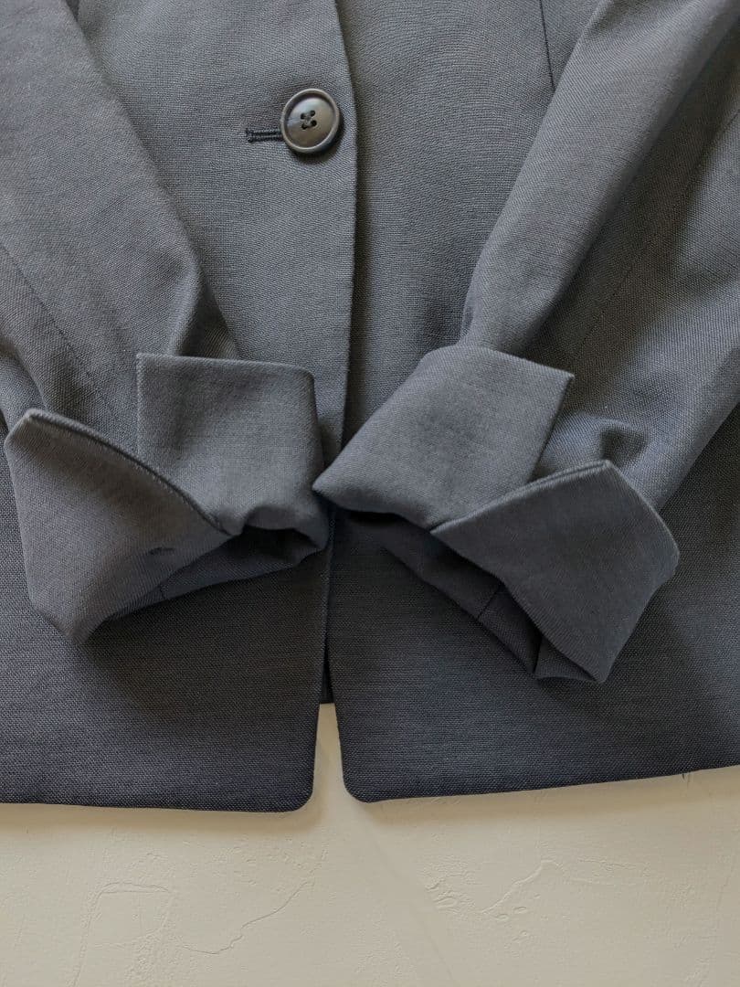 プラステ　パンツスーツ　ネイビー　ノーカラー　Ｓ/М　セットアップ