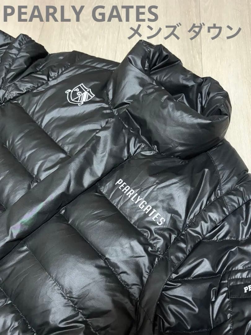 PEARLY GATES パーリーゲイツ メンズ ダウン L 黒 ブラック