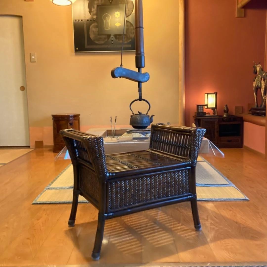 竹製 スツール チェア 椅子 ベンチ 置物台 飾り棚 和風 家具 モダン レトロ