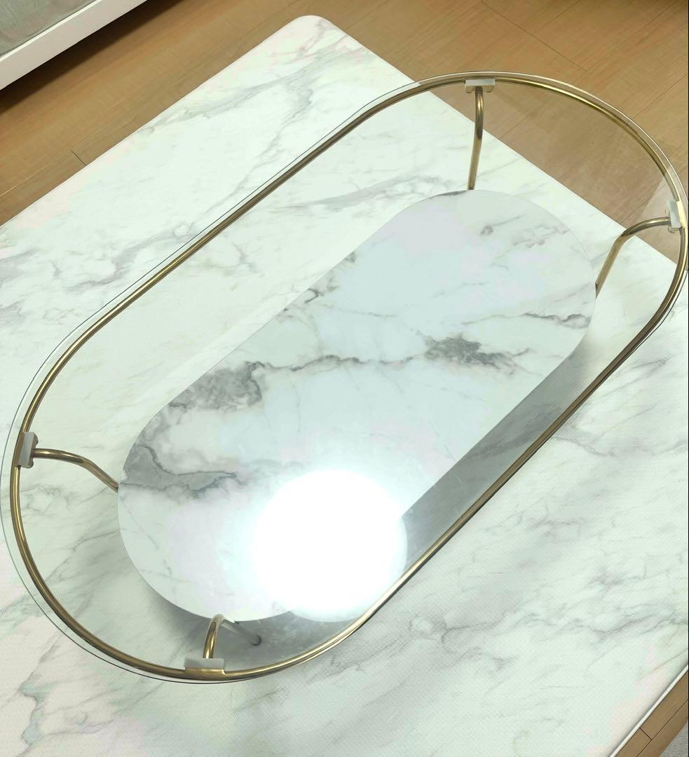 Francfranc レトロコーヒーテーブル L GD MARBLE