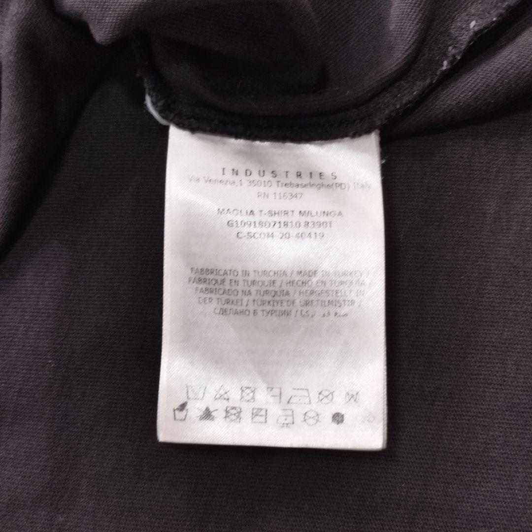 17247✨モンクレール XL ロングカットソー メッシュロゴ センターロゴ 黒