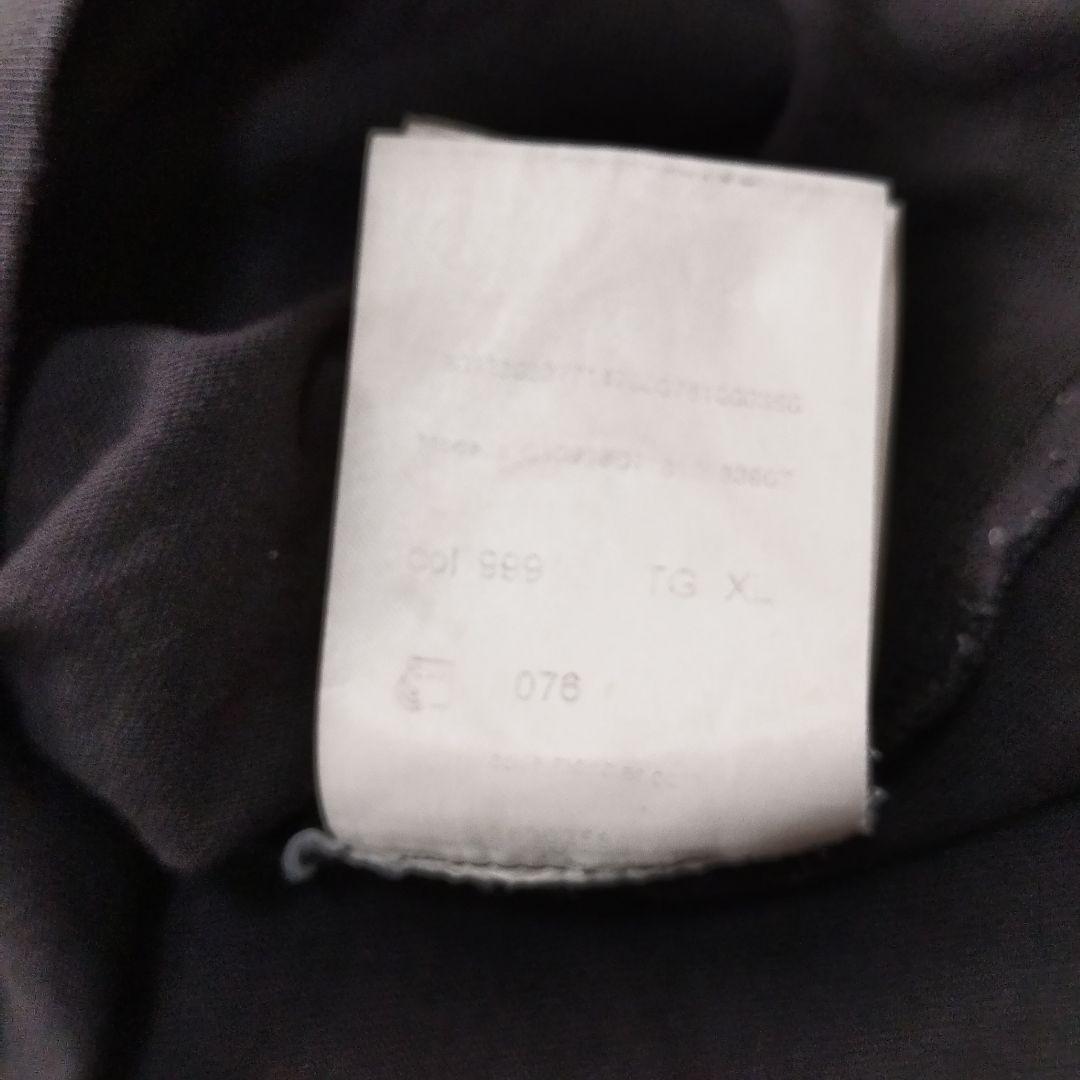 17247✨モンクレール XL ロングカットソー メッシュロゴ センターロゴ 黒