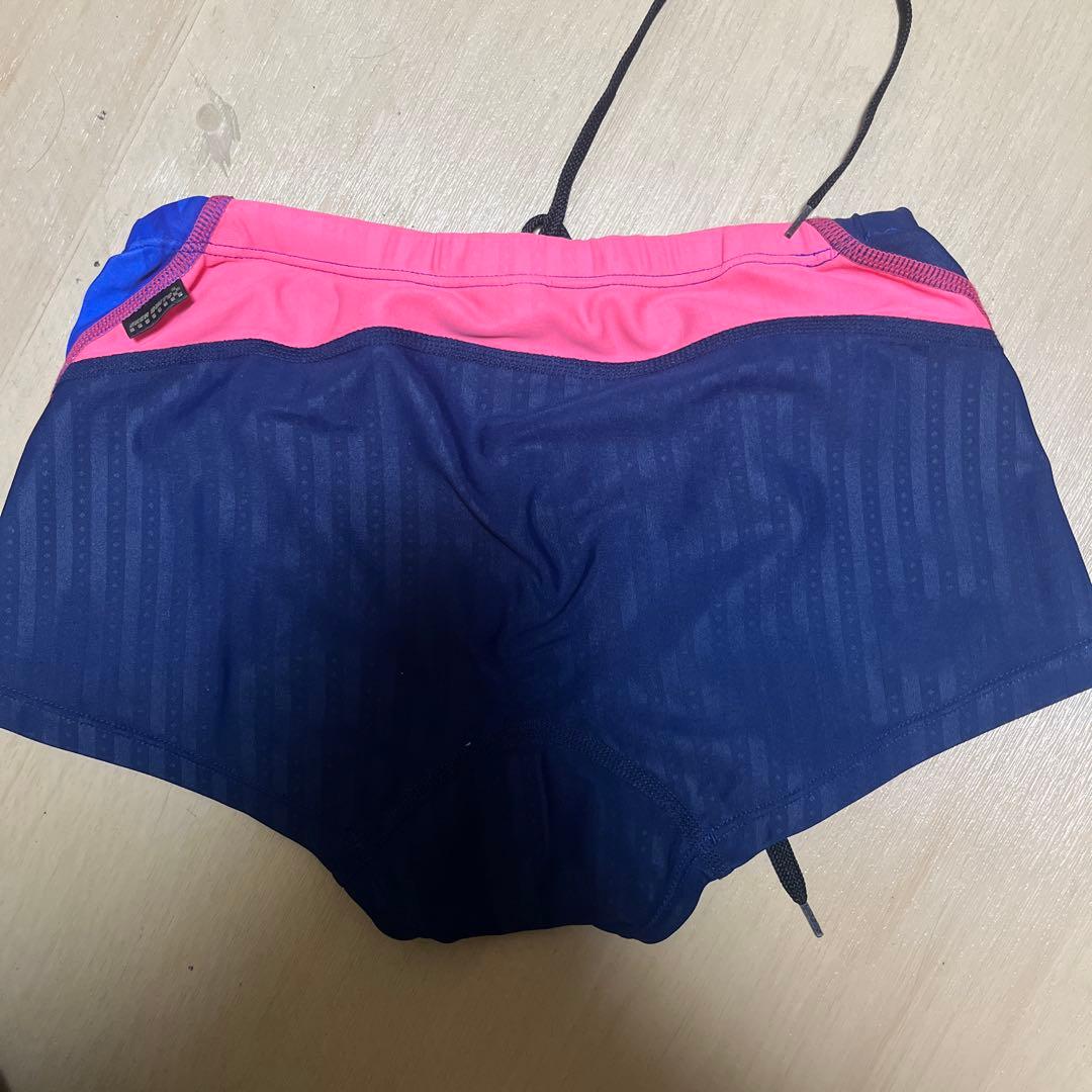 Mizuno 競泳水着 青/ピンク グラフィックデザイン