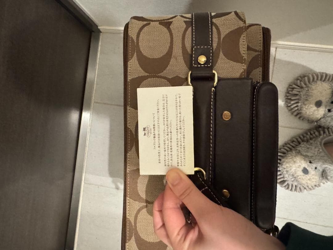 COACH 中型キャリーケース ブラウンモノグラム