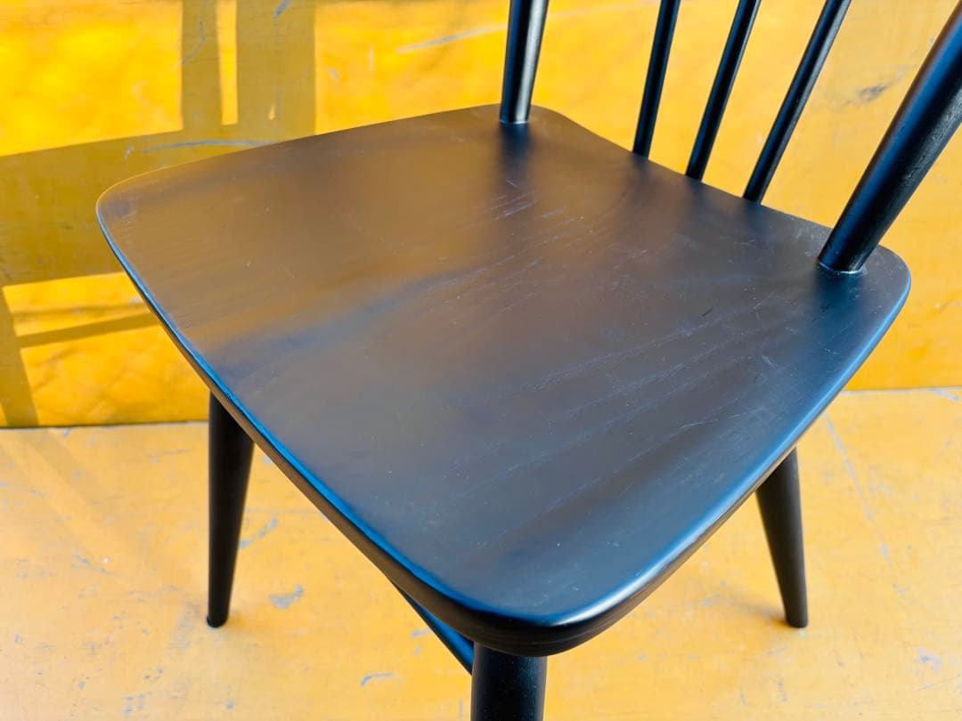 J45★関家具★キキチェア ダイニングチェア ブラック クラッシュゲート