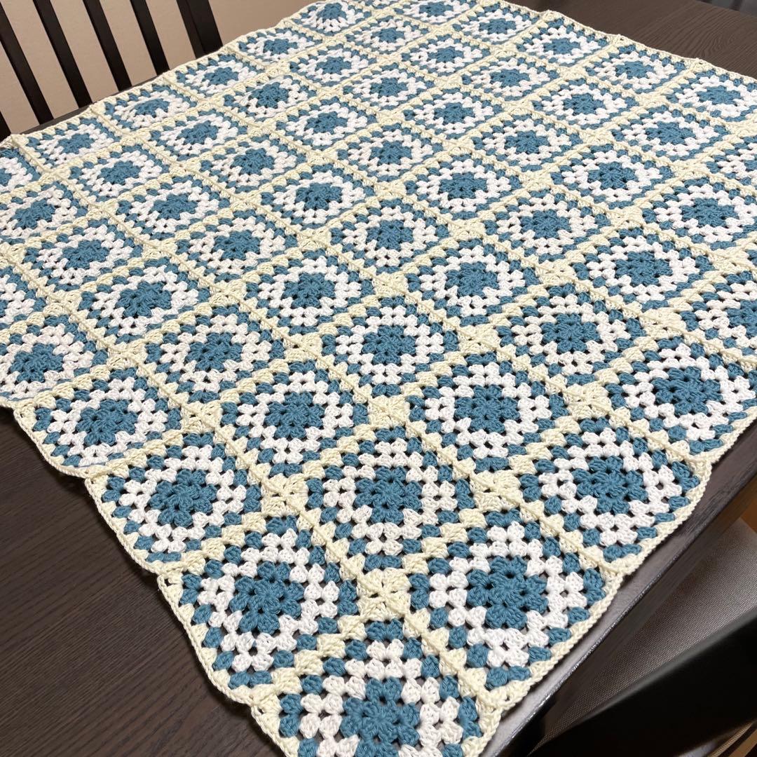 【受注作成】【選べるカラー】グラニースクエアブランケット