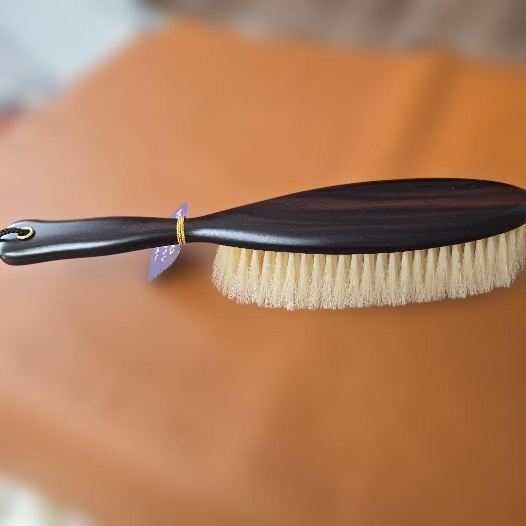 ブラシの平野（HIRANO）白馬毛　 洋服ブラシ　カシミヤ用　新品未使用