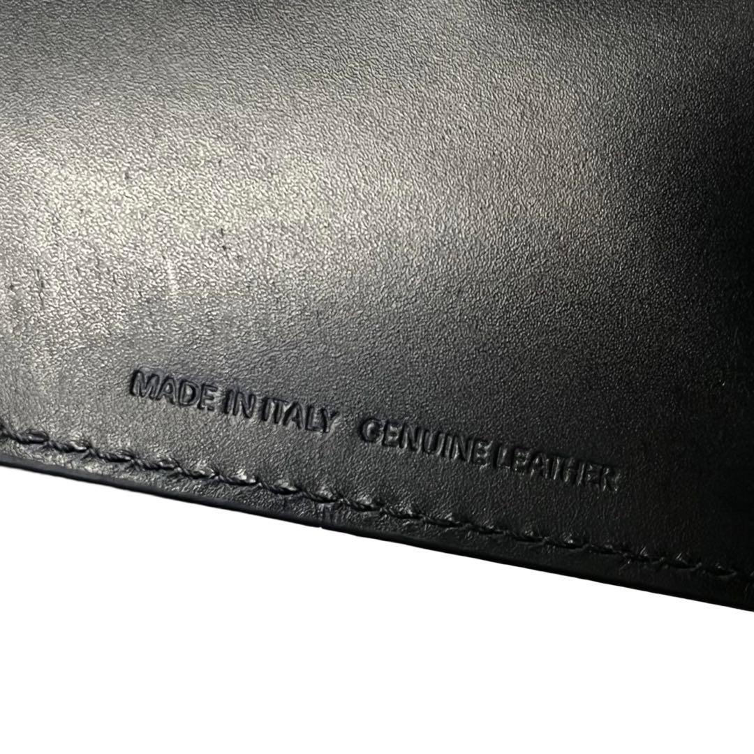 希少✨メゾンマルジェラ 三つ折り財布 4ステッチ レザー ブラック 黒