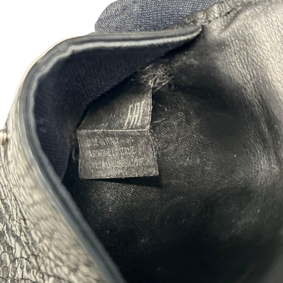 希少✨メゾンマルジェラ 三つ折り財布 4ステッチ レザー ブラック 黒