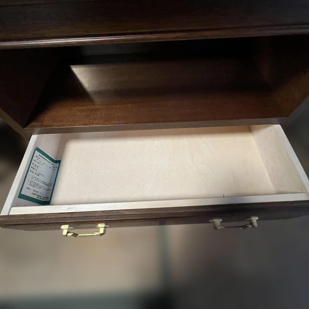 マルニ サイドキャビネット 木製　高級感　電話台　FAX台