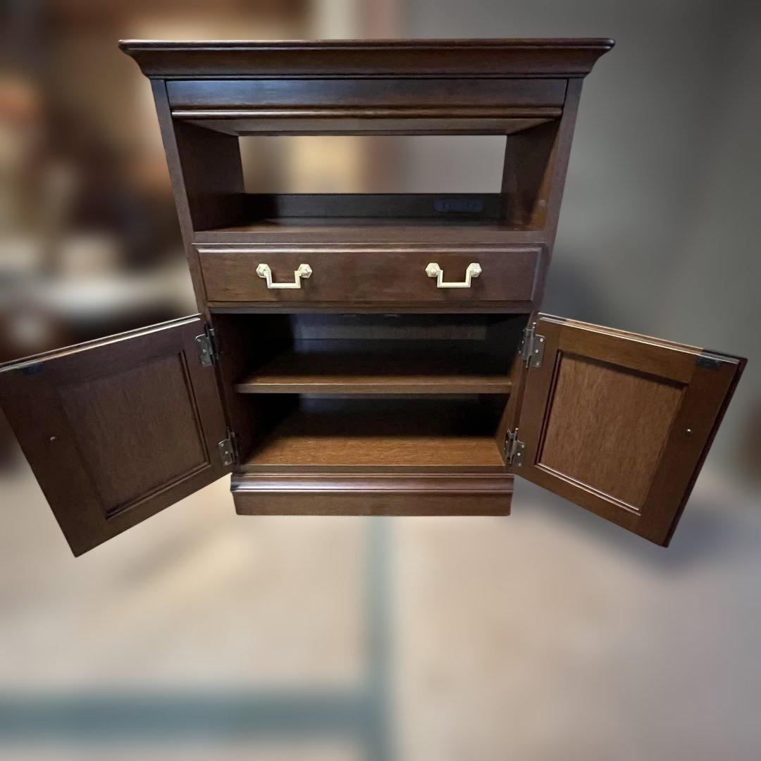 マルニ サイドキャビネット 木製　高級感　電話台　FAX台