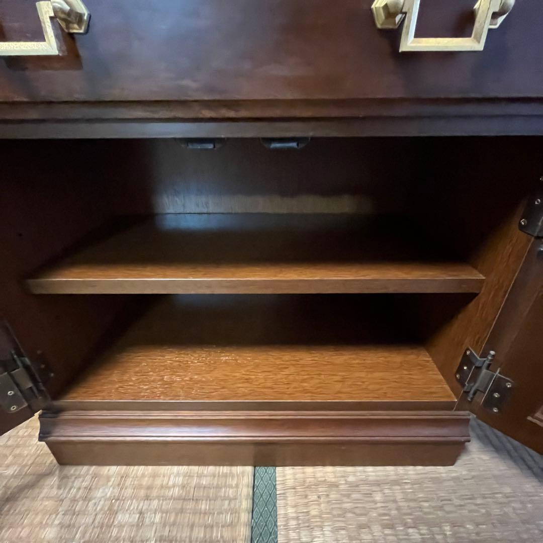 マルニ サイドキャビネット 木製　高級感　電話台　FAX台