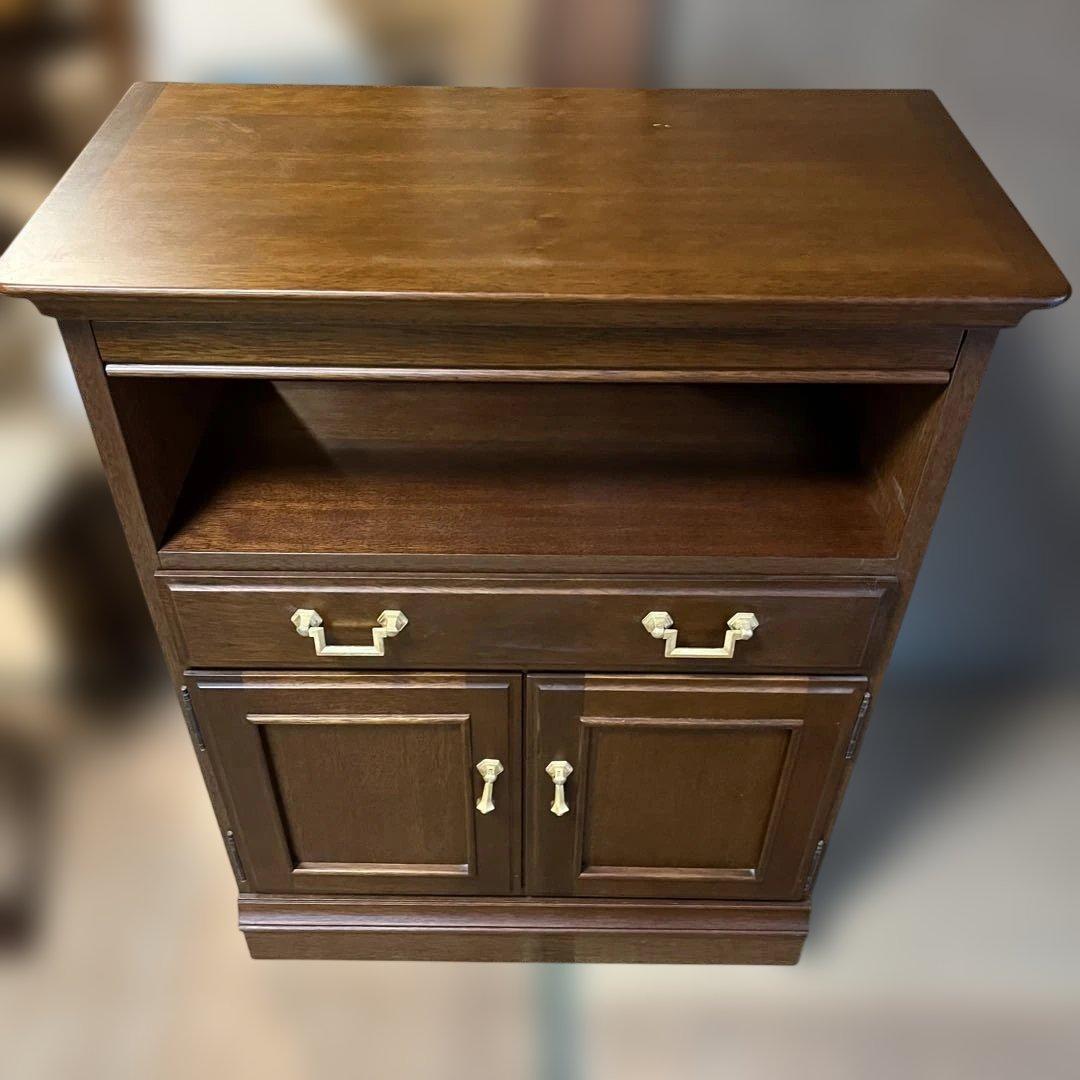 マルニ サイドキャビネット 木製　高級感　電話台　FAX台